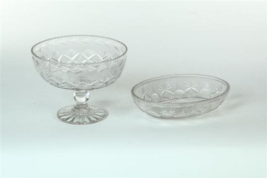 Appraisal: TWO PIECES OF MIDWESTERN CUT GLASS Probably Bakewell Page Bakewell