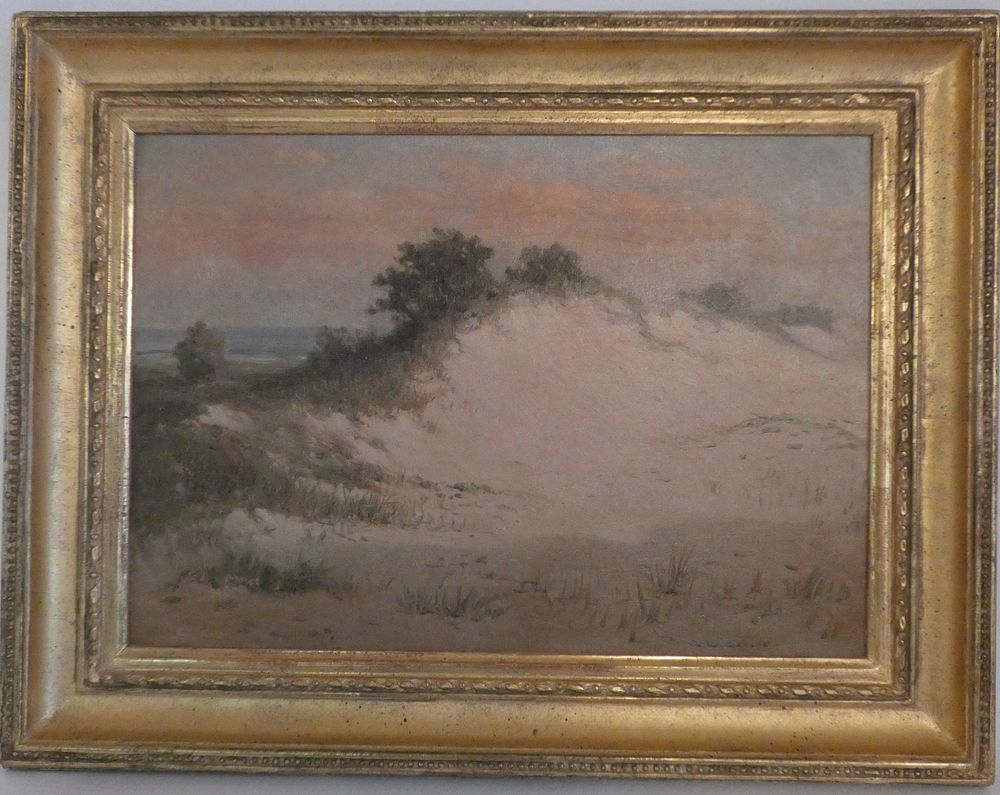 Appraisal: CD CAHOON CAPE DUNES PAINTING Fine antique oil painting of