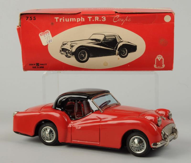 Appraisal: Japanese Tin Friction Triumph T R Car Includes original box