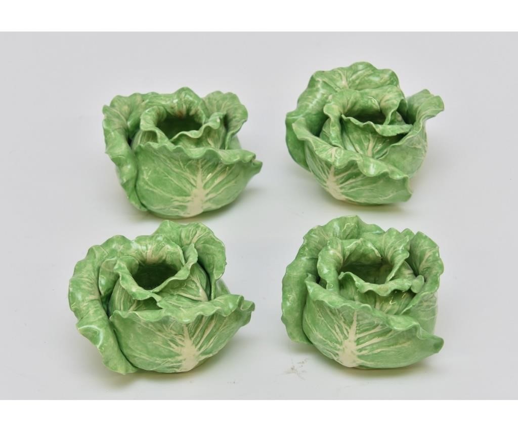 Appraisal: Rare set of four Dodie Thayer lettuce ware form candle