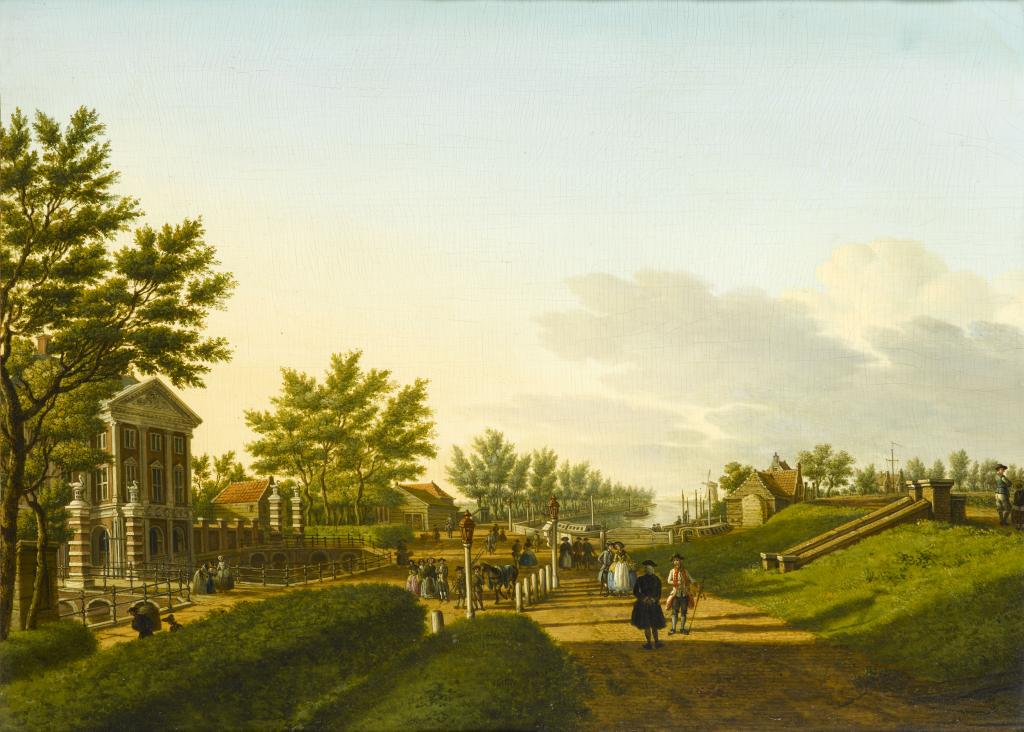 Appraisal: PAULUS CONSTANTIJN LA FARGUE - SCENE AT HALFWEG signed and