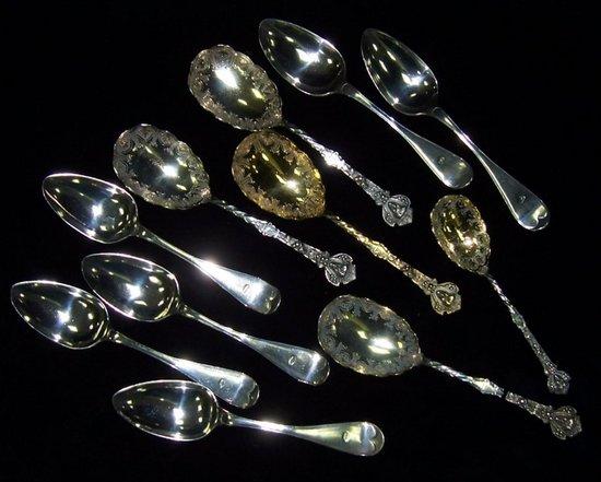 Appraisal: A set of six table spoons marked Neuendoft and initialled