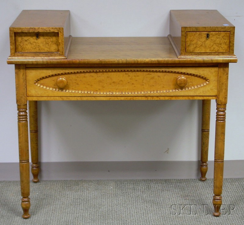 Appraisal: Bird's-eye Maple Veneer and Tiger Maple Dressing Table