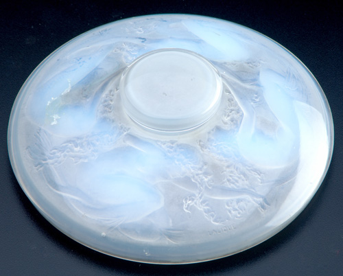 Appraisal: R LALIQUE Inkwell Quatre Sirenes opalescent c M p No