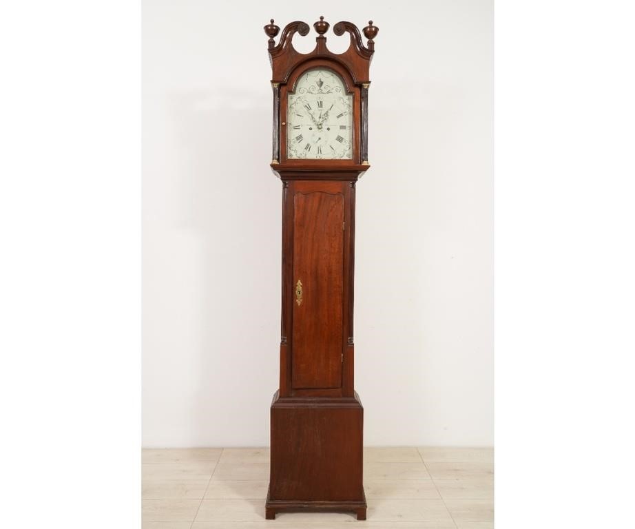 Appraisal: Pennsylvania mahogany tall case clock by John Stillas Philadelphia with