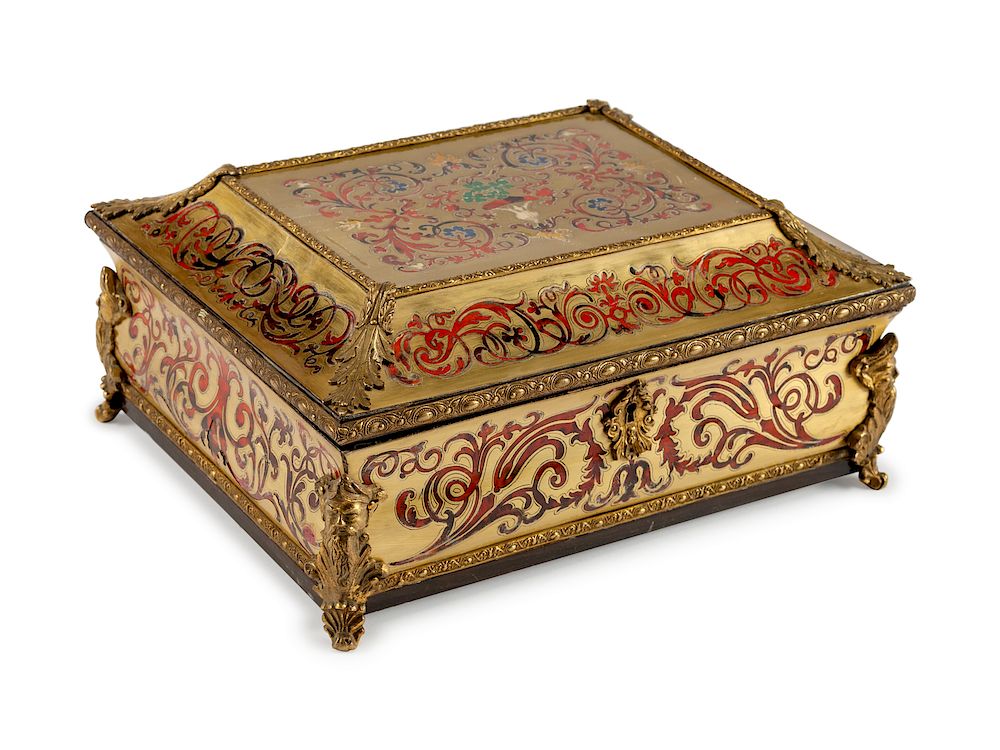 Appraisal: A Napoleon III Gilt Bronze Mounted Boulle Marquetry Box A