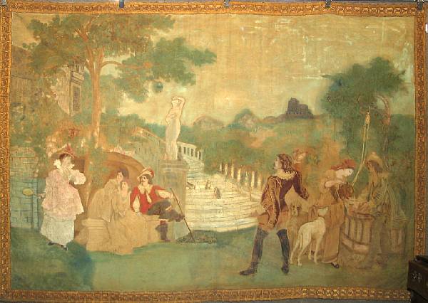 Appraisal: A French painted and woven tapestry last quarter th century