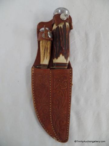 Appraisal: Schmidt Zeigler Piggy Back Knife Set Schmidt Zeigler Solingen Germany