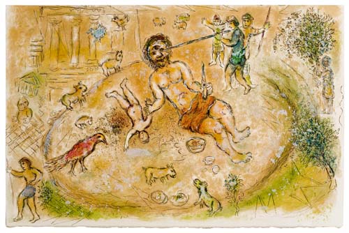 Appraisal: MARC CHAGALL Polyphemus Color lithograph x mm x inches full