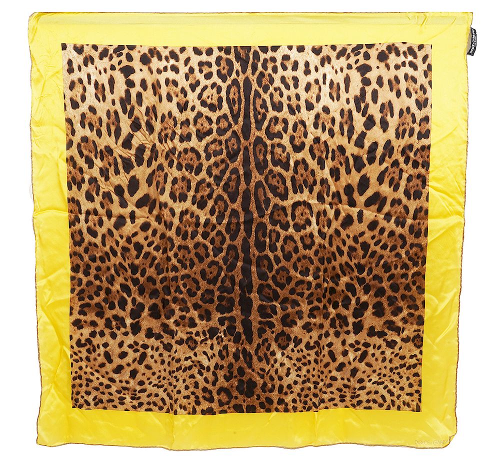 Appraisal: Dolce Gabbana Silk Animal Print Scarf Dolce Gabbana Silk Scarf