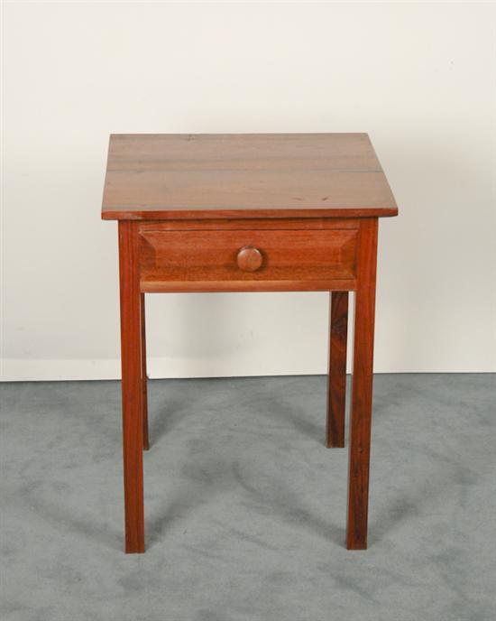 Appraisal: A th C Walnut Single Drawer Stand having an overhanging