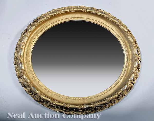 Appraisal: An American Rococo Giltwood and Gesso Mirror mid- th c