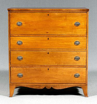 Appraisal: Rare Georgia Federal butler's desk yellow birch with yellow pine