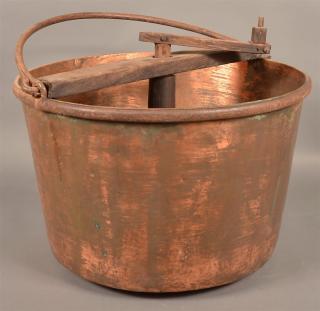 Appraisal: Pennsylvania Copper Apple Butter Kettle Large Pennsylvania th Century Copper