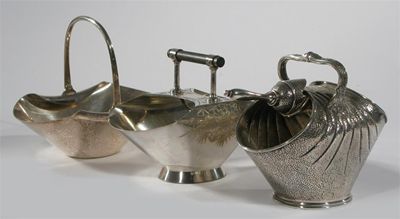 Appraisal: A Hukin Heath electroplated sugar basin model no designed by