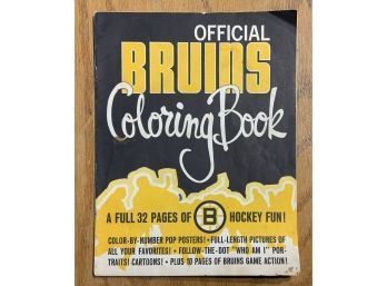 Appraisal: Vintage Official Bruins coloring book A Full Pages of Bruins