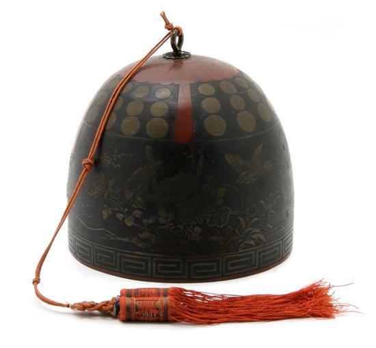 Appraisal: Tibetan Bronze Bell th th century having applied foliate decoration