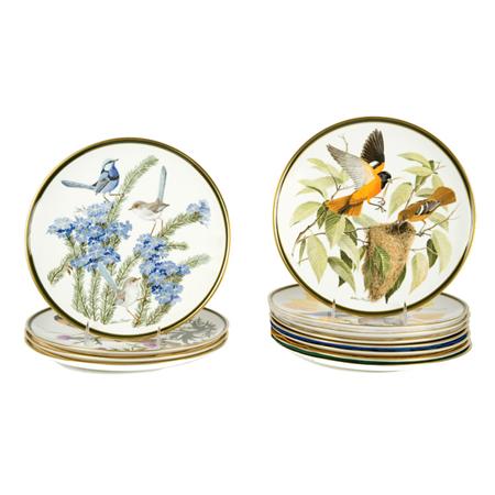 Appraisal: Set of Twelve Audubon Society Song Birds Transfer Decorated Porcelain