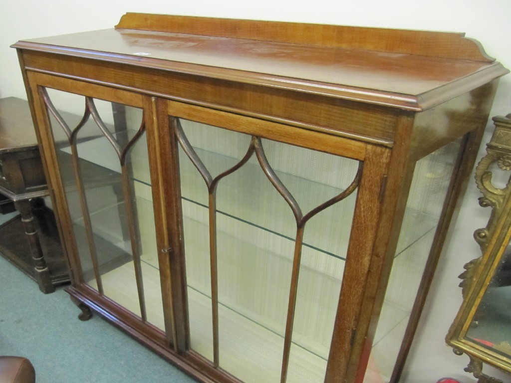 Appraisal: Mahogany display cabinet