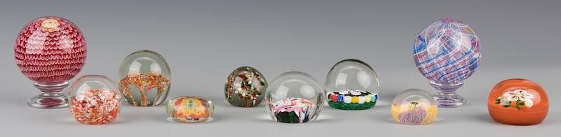 Appraisal: Assorted Group of Paperweights Assorted grouping of paperweights total st