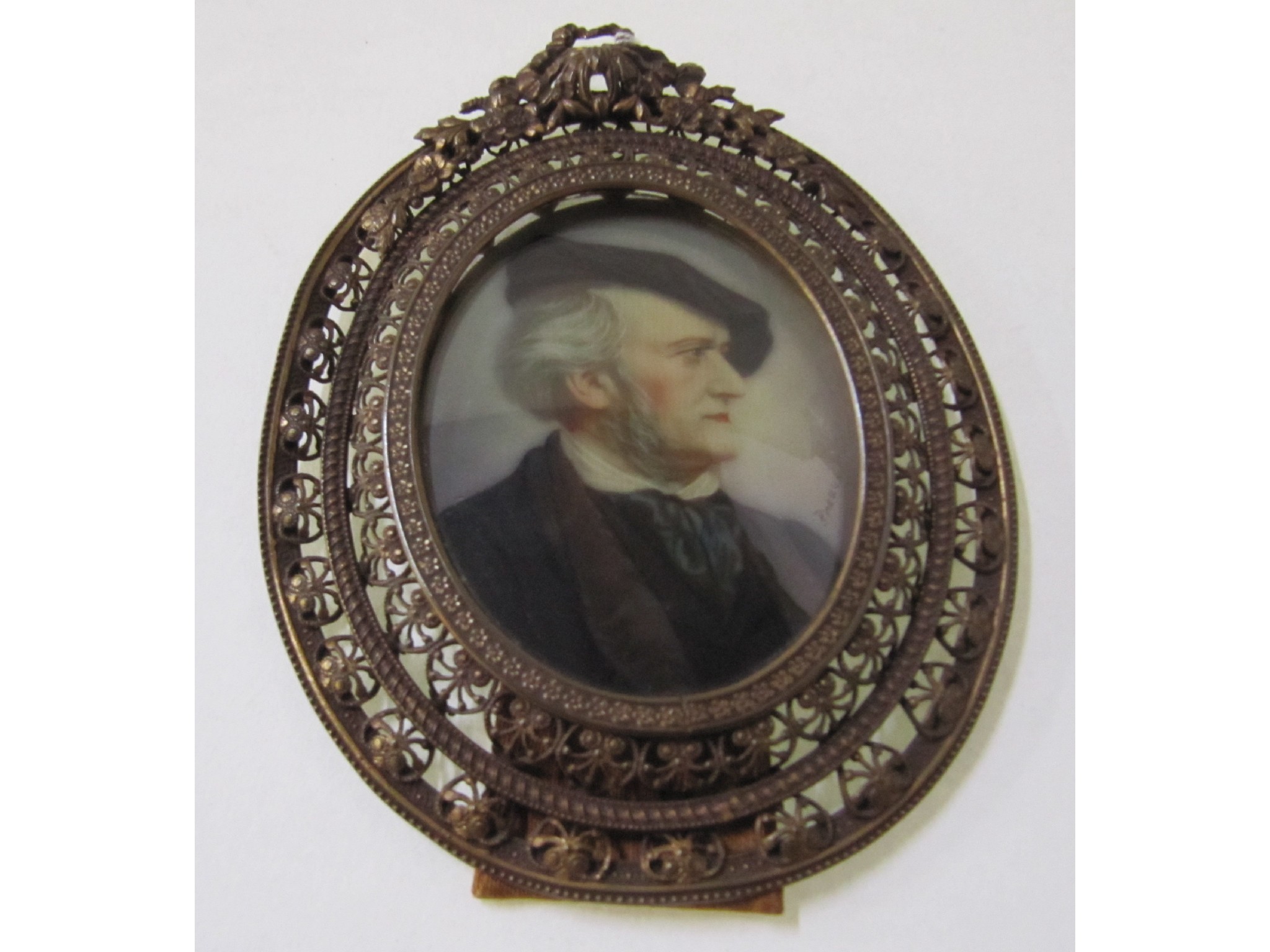 Appraisal: A framed portrait miniature of a gentleman