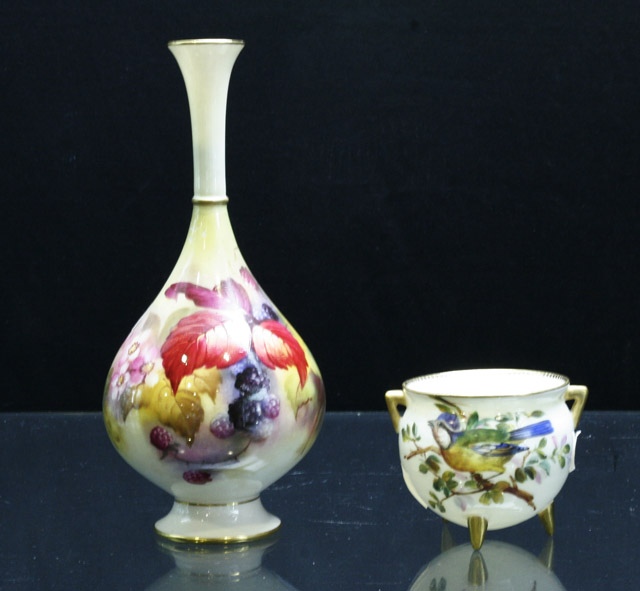 Appraisal: Two Royal Worcester vases restored