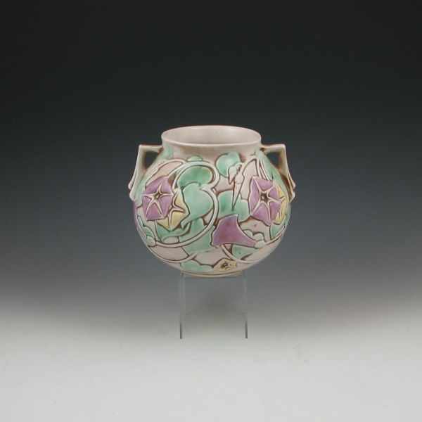 Appraisal: Roseville '' Morning Glory rose bowl small glaze nick on