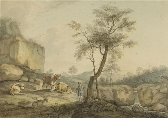 Appraisal: ACKERMANN JOHANN ADAM Mainz - Frankfurt Pair of paintings landscapes