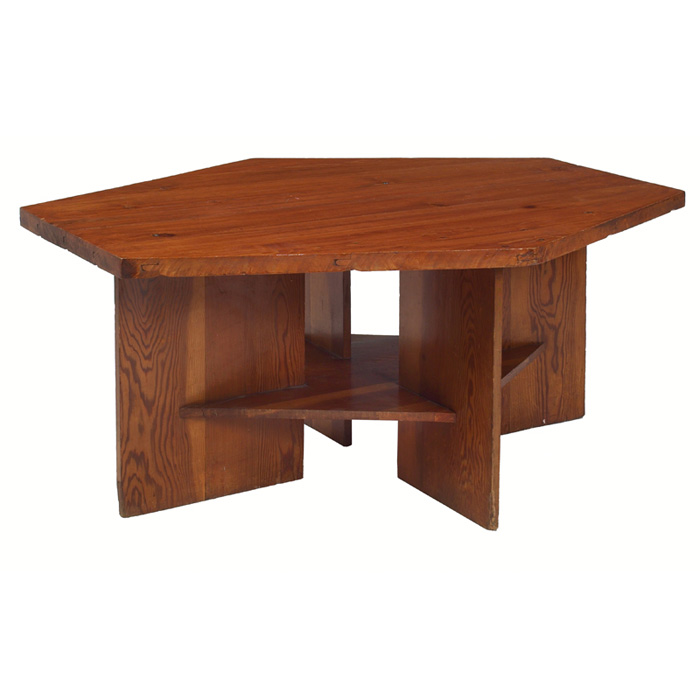 Appraisal: Frank Lloyd Wright table from the Carlson House in Phoenix