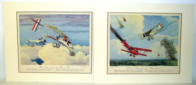 Appraisal: Lot of two aviation related prints by Charles H Hubbell