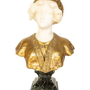 Appraisal: Affortunato Gory Italian - Bust of a Lady gilt bronze