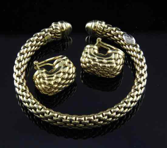 Appraisal: A th century Italian ct gold torque bangle by Fope