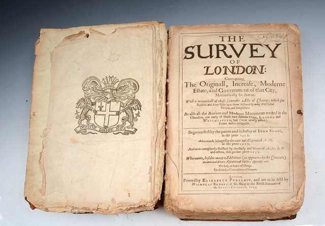 Appraisal: STOW John The Survey of London Contayning The Originall Increase