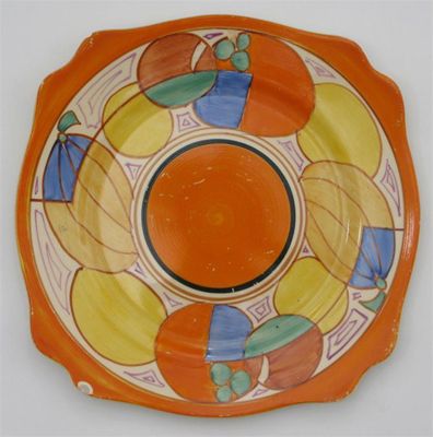 Appraisal: Melon' a Clarice Cliff Fantasque Bizarre plate painted in colours