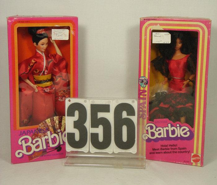 Appraisal: Vintage international Barbie Dolls mint in original boxes set of