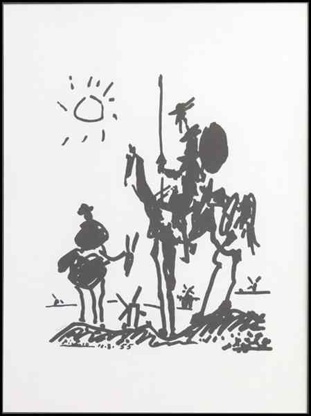 Appraisal: AFTER PICASSO DON QUIXOTE Lithograph signed in plate and numbered