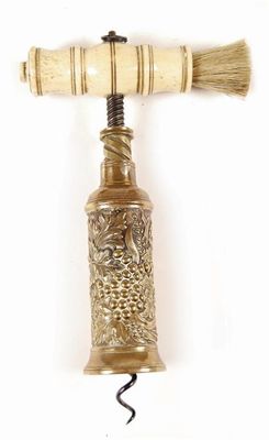 Appraisal: A Thomason Autumnal barrel corkscrew with a turned bone handle