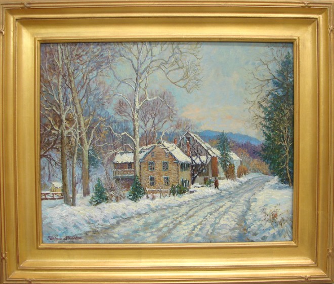 Appraisal: Tatiana Alexeeva Winter in Ferndale oil on canvas x SLL