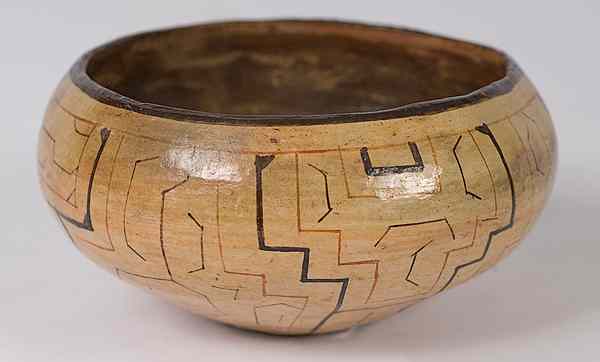 Appraisal: Shipibo Bowl South American a Shipibo bowl with allover geometric