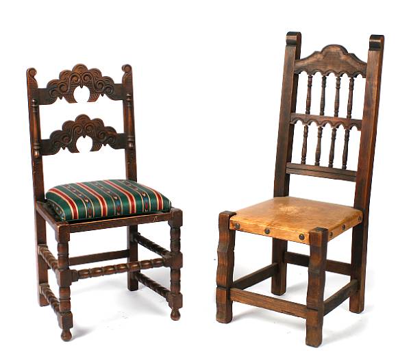 Appraisal: A group of two Baroque style side chairs height of