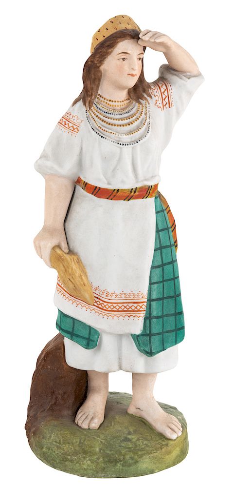 Appraisal: A RUSSIAN PORCELAIN FIGURE OF A UKRAINIAN WOMAN FROM THE