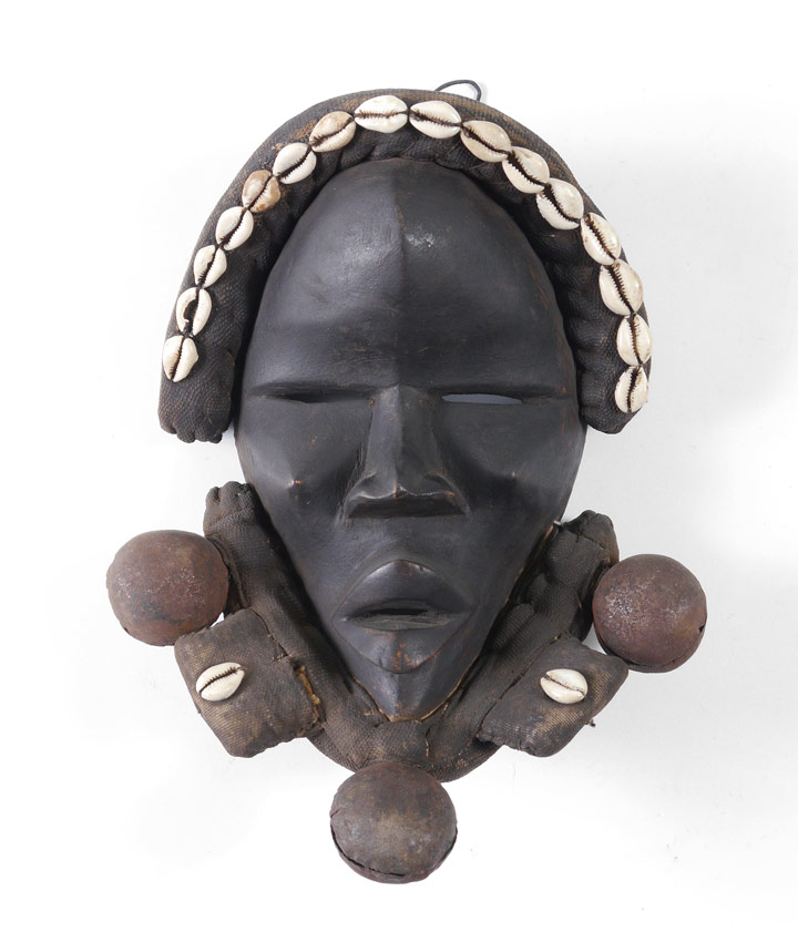 Appraisal: CARVED AFRICAN DEANGLE MASK Deangle Mask Dan Tribe Ivory Coast