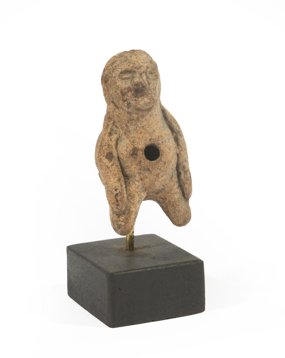 Appraisal: Pre-Columbia Terracotta Figural Whistle h in w in d in