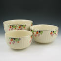 Appraisal: Set of three Hall Kitchenware nested mixing bowls with floral