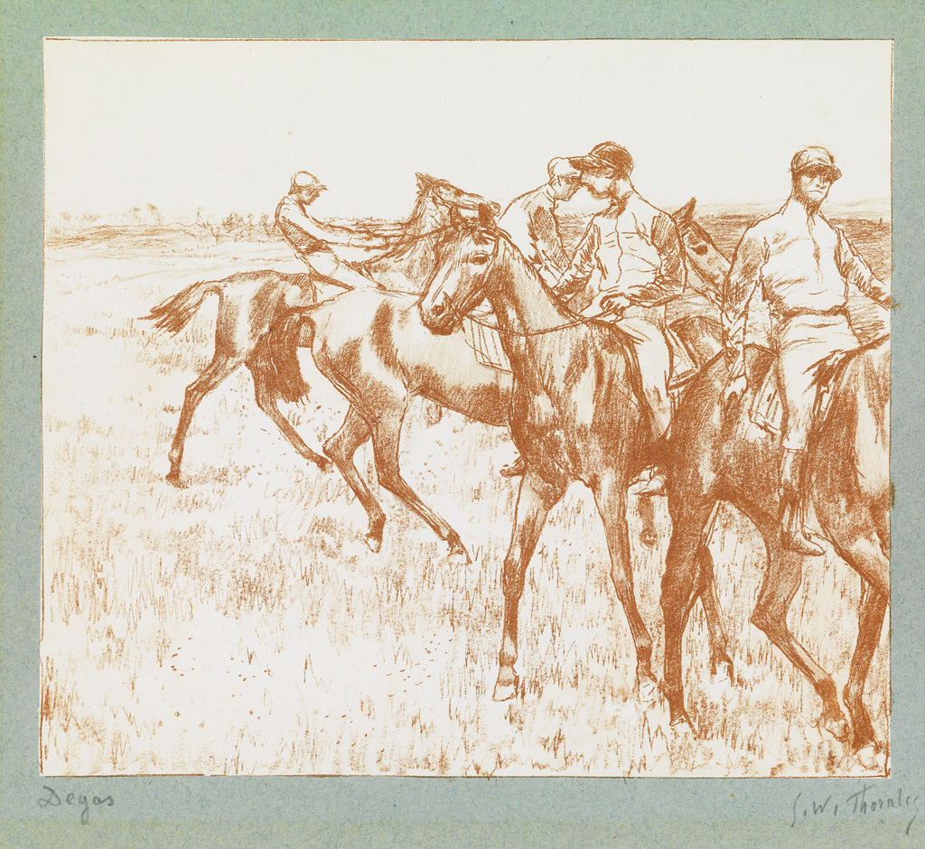 Appraisal: EDGAR DEGAS and GEORGE W THORNLEY Le Jockey--Premier Version Lithograph