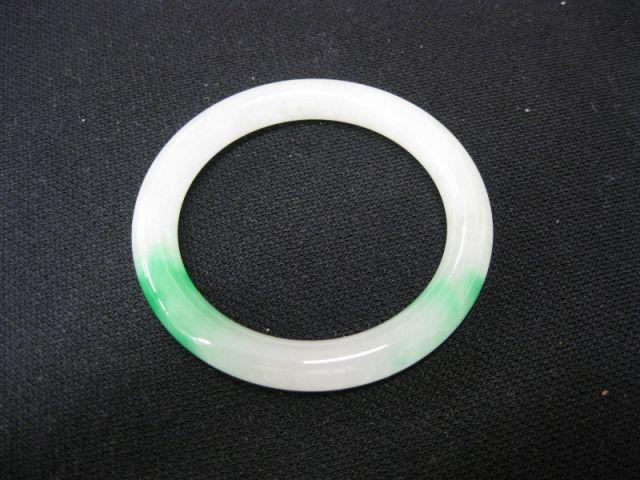 Appraisal: Jade Bangle Bracelet mottled green opening