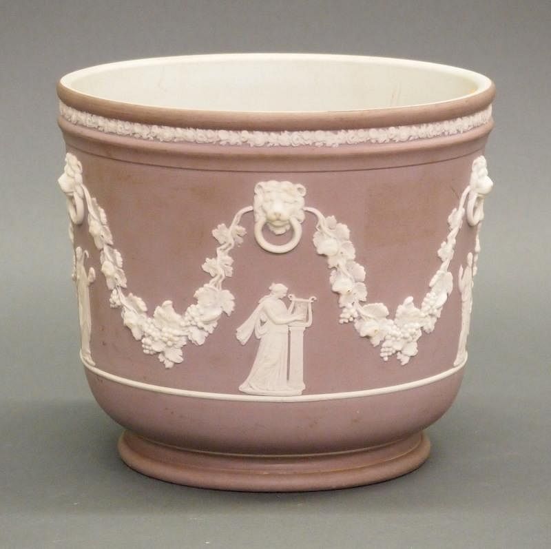 Appraisal: Wedgwood Jasperware jardiniere A th century Wedgwood Lilac Jasperware jardiniere