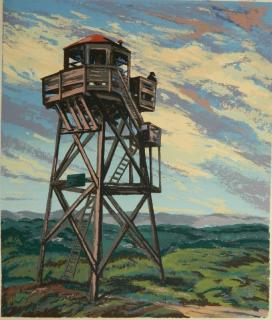 Appraisal: Harry Shokler serigraph Harry Shokler American - - ''Plane Spotter''-