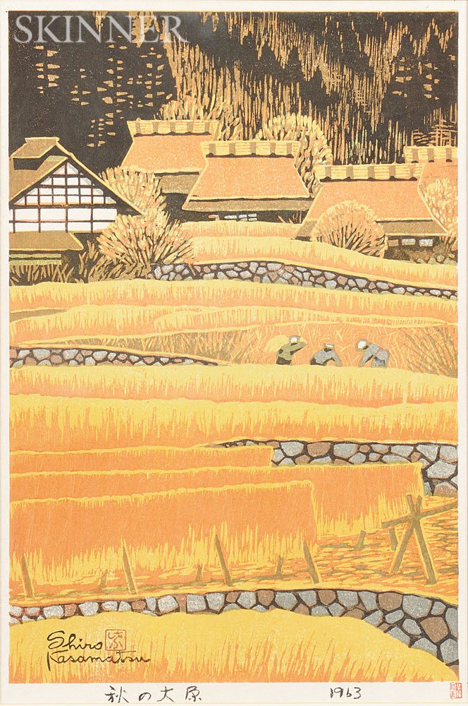 Appraisal: Shiro Kasamatsu - Ohara in Autumn Japan color woodblock print