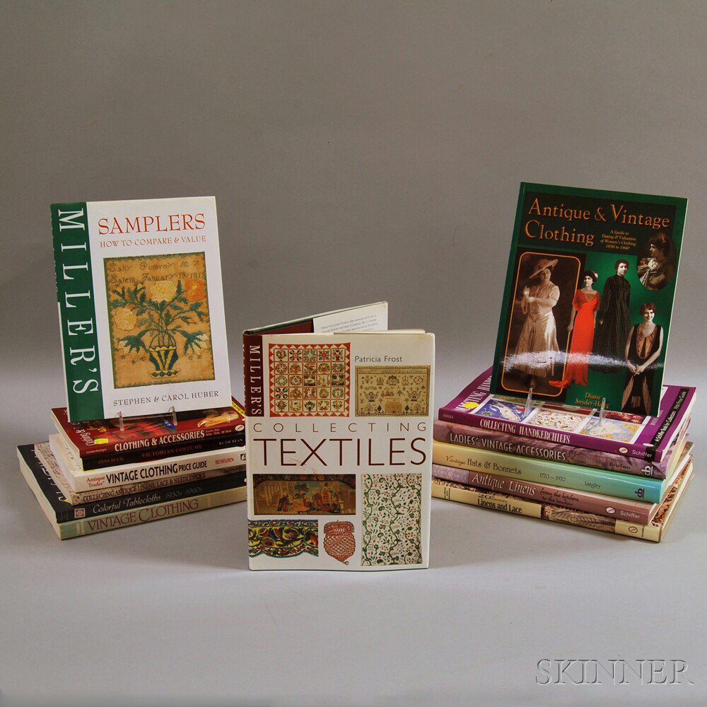 Appraisal: Collection of Reference Volumes on Textiles Clothing Antiques and Collectibles